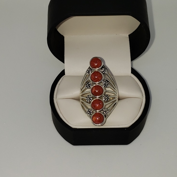 Price Firm Red Coral Ring - Picture 1 of 13